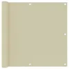 vidaXL Pare-vue pour balcon Crème 90x300 cm Tissu Oxford Voir les images du produit 5