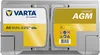 A Varta car battery shown from the front, split into two halves. Produktbild-Vorschau