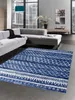 Designer Teppich Wohnzimmerteppich modern blau creme Größe Produktbild-Vorschau 1