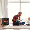 LARS360 Elektrický krb s ventilátorem Black, LED krb Effek Náhled obrázku produktu 9