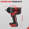 Clé à choc sans fil 1/2 pouce Clé à choc sans balais avec Voir les images du produit 2