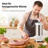 Wurstfüller manuell Edelstahl, 2.2LB Wurstpresse mit 4 Produktbild-Vorschau 5