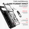 A disassembled phone case with callouts highlighting its features and materials. Produktbild-Vorschau