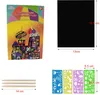 Kratzbilder Set Kinder, Regenbogen Kratzpapier, Bastelset Produktbild-Vorschau 4