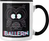 Trendation - Eulen Rave Ballern Tasse (Schwarz) Produktbild-Vorschau 1