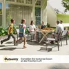 Outsunny Gartentisch Ø118cm, Wetterfest Balkontisch aus Produktbild-Vorschau 9
