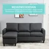 HOMCOM Ecksofa Stoff L-Form Schlaffunktion wendbare Produktbild-Vorschau 6