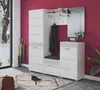 Garderobe Sitzbank "Leon" in weiß Hochglanz, Schuhschrank Produktbild-Vorschau 8