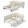 INONEFT Polsterbett 140x200cm mit LED und USB, Schlafsofa Produktbild-Vorschau 13
