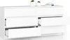 Commode blanche de 160 cm de large avec 6 tiroirs, chambre Voir les images du produit 9
