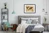 MuchoWow® Gerahmtes Poster Weltkarte - Retro - Braun 80x60 Produktbild-Vorschau 7