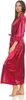 Damen langes Kimono Seidenrobe Morgenmantel; Pupur-Magenta Produktbild-Vorschau 3