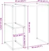 vidaXL Waschmaschinenregal Creme 87x55x90,5 cm Eisen Produktbild-Vorschau 7