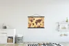MuchoWow® Textilposter Weltkarte - Glitter - Gold 90x60 cm Produktbild-Vorschau 2