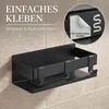 DEKAZIA® Duschablage Edelstahl Schwarz - Selbstklebendes Produktbild-Vorschau 2