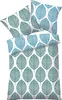 A flat lay of bedding with a leaf pattern. Produktbild-Vorschau