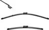 Three windshield wiper blades are shown against a white background. One is a close-up of the connector, and the other two are full blades. Anteprima dell’immagine prodotto