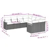Design 8-tlg. Garten-Sofagarnitur mit Kissen Grau Poly Produktbild-Vorschau 7