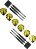 Set mit 6 Sisal-Dartpfeilen - Profi - GOLD Produktbild-Vorschau 3