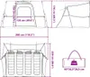 vidaXL Innenzelt mit Dach mit Speicher Blau 280 x 220 x 176 Produktbild-Vorschau 8