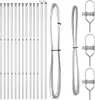 vidaXL Eingebetteter Zaunpfosten 13 stk. Silber Produktbild-Vorschau 1