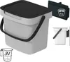Kosz SYSTEMA Q COLLECT NHW3 - popielaty, Prosperplast, Podgląd zdjęcia produktu 1