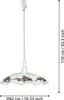 A white pendant lamp with a decorative glass shade and a coiled cord. Náhled obrázku produktu