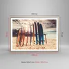 Gerahmtes Poster - Rahmen in heller Eiche - Surfen Strand Produktbild-Vorschau 5
