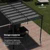 Blumfeldt Pergola 3x4 m, Pergola 4x3 avec Toit en Polyester Voir les images du produit 3