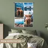 MuchoWow® Wandteppich Wandbehang Schottisches Hochlandrind Produktbild-Vorschau 4