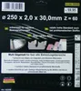 Multi Sägeblatt 250 x 30 mm 60 Zähne Kreissägeblatt Produktbild-Vorschau 3