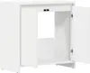 A white cabinet with its doors open, showing the interior. Produktbild-Vorschau
