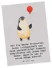 Mr. & Mrs. Panda Postkarte Turnen Trainerin - Grau Pastell Produktbild-Vorschau 1
