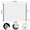 A diagram showing the dimensions of an electric projector screen. Produktbild-Vorschau