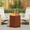 vidaXL Bezkuřový ohniště hnědý 48 x 48 x 51 cm Odolný proti Náhled obrázku produktu 2