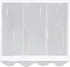 A white sheer Roman blind with silver wavy line embroidery. Produktbild-Vorschau