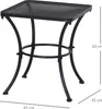 Gartentisch Metall wetterfest Mesh-Design, Beistelltisch Produktbild-Vorschau 4