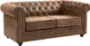 Couchgarnitur 3+2+1 - Microfaser - Vintage-Look - Produktbild-Vorschau 3