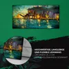 Wandkunst Leinwand Bild Uhr 60x30 Malerei Abstrakte Fluss Produktbild-Vorschau 5