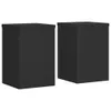 vidaXL Support pour plantes 2 pcs. noir 20x20x30 cm Bois Voir les images du produit 1
