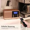Radio FM DAB ricaricabile retrò Bluetooth USB telecomando - Anteprima dell’immagine prodotto 4
