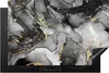 KitchenYeah© Herdabdeckplatte Marmor - Schwarz - Gold - Produktbild-Vorschau 1