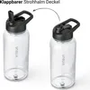 Trinkflasche 1L Sport Flasche Wasserflasche BPA frei Produktbild-Vorschau 3