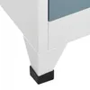 vidaXL Szafka skrytkowa jasnoszara i ciemnoszara 90x45x180 Podgląd zdjęcia produktu 6