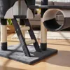 A close-up view of a multi-level cat tree with scratching posts and a tunnel. Produktbild-Vorschau