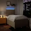 Boxspringbett mit Matratze Creme 120x200 cm Stoff Produktbild-Vorschau 4