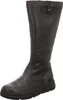 A black leather boot on a white background. Produktbild-Vorschau