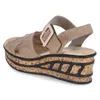Rieker Damen-Wedges-Sandalette mit Keilabsatz Beige-Braun, Produktbild-Vorschau 28