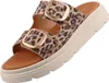 Tamaris donna muli in pelle marrone/leopardo Anteprima dell’immagine prodotto 1