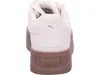 The back view of a beige Puma sneaker with a brown sole. Produktbild-Vorschau
